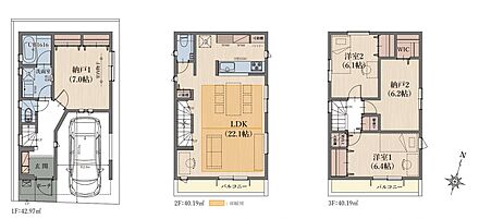 建物面積に車庫面積13.85ｍ2含む 