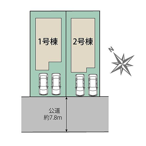 札幌市北区新琴似8条5丁目2棟区画図