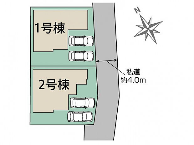仙台市太白区東郡山1丁目2棟 区画図