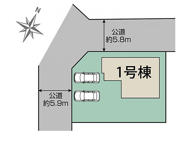 富谷市富ケ丘3丁目1棟 区画図