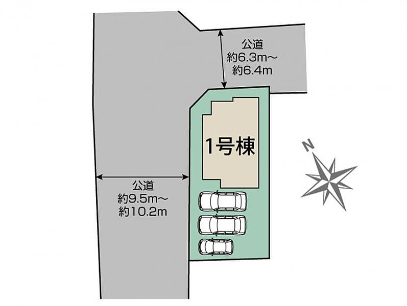 郡山市大槻町原田西1棟 区画図