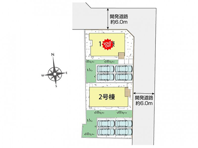 南アルプス市加賀美2期2棟 区画図