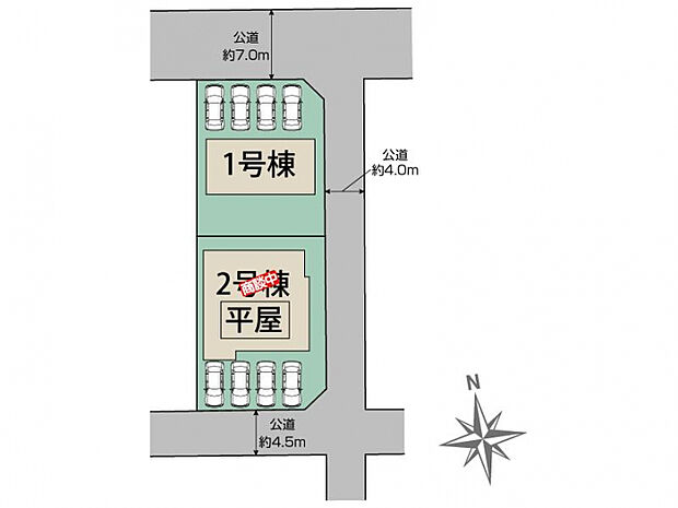 一宮市柚木颪2棟 区画図