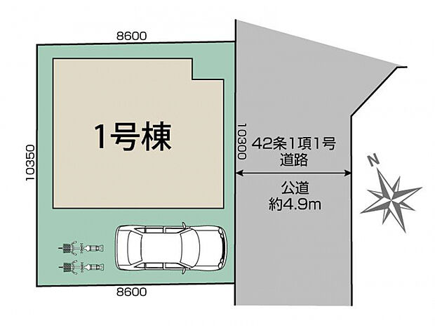 大津市際川3丁目1棟 区画図