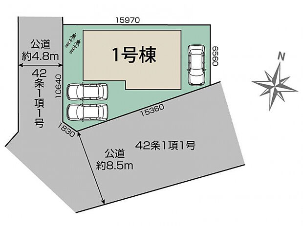 東近江市長勝寺町1棟 区画図