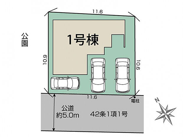 栗東市綣6丁目1棟 区画図