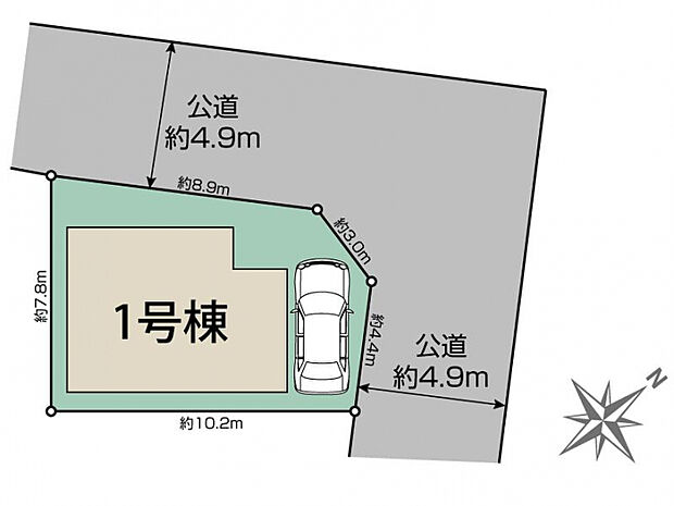 大阪市淀川区十八条3丁目1棟 区画図