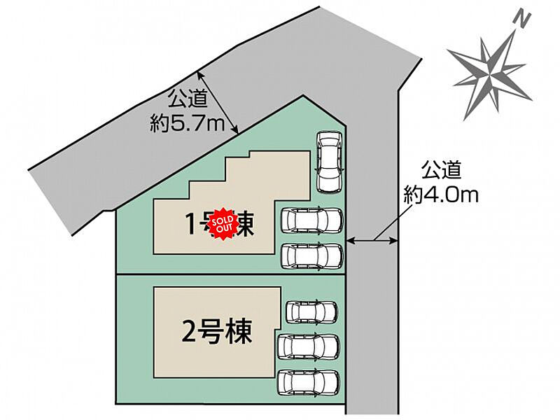 岩国市海土路町2丁目2棟 区画図