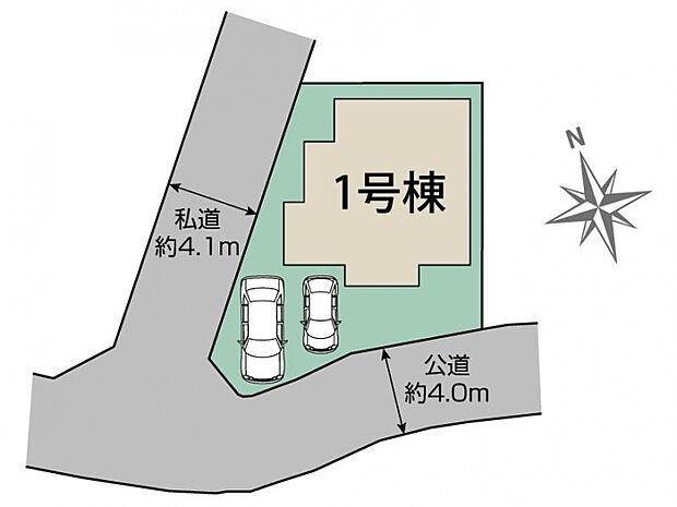 安佐北区亀山1丁目1棟 区画図