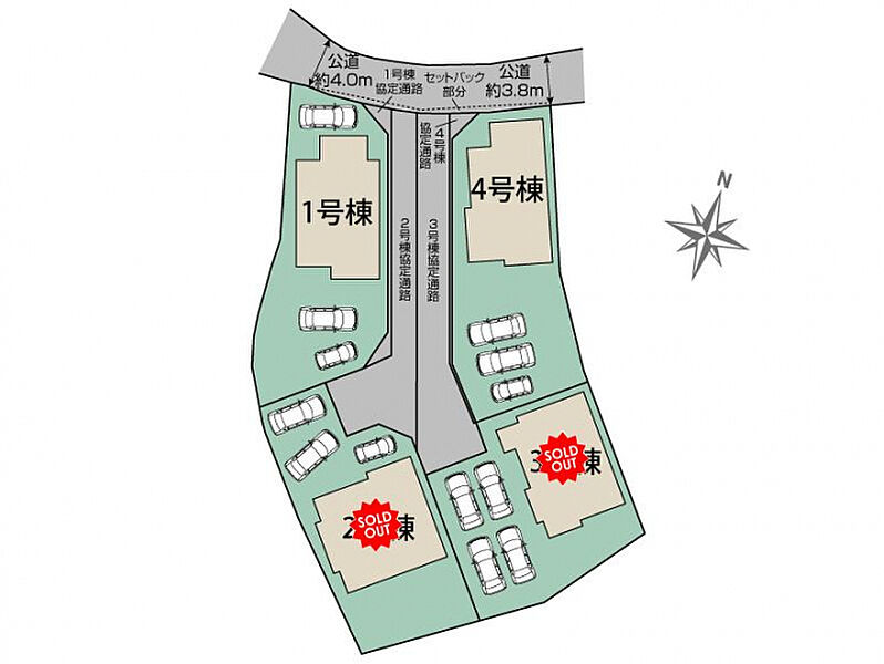 熊本市東区御領5丁目4棟 区画図