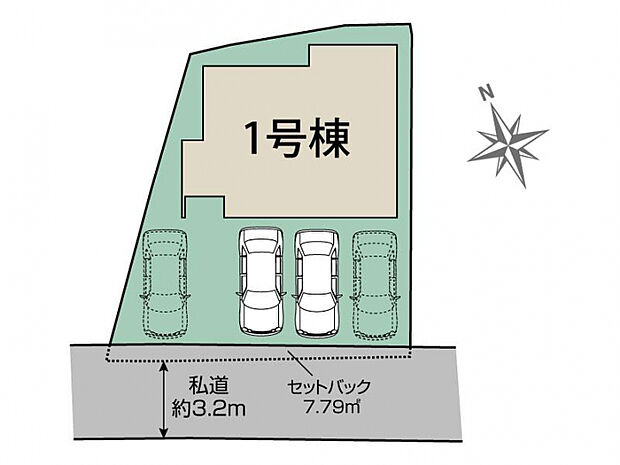 熊本市南区近見1丁目1棟 区画図