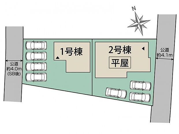 うるま市石川2丁目2期2棟 区画図