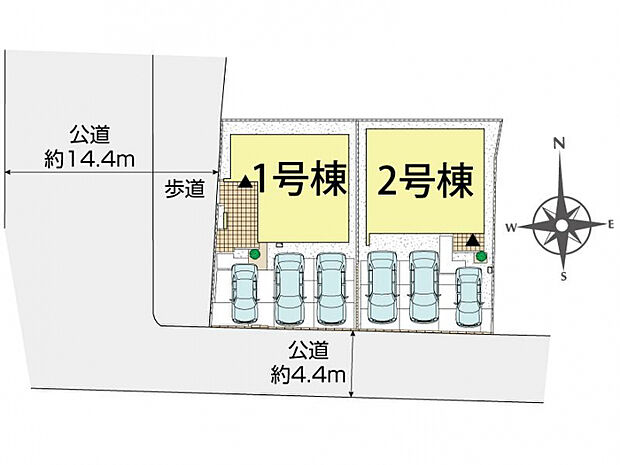 嘉手納町嘉手納2期2棟 区画図