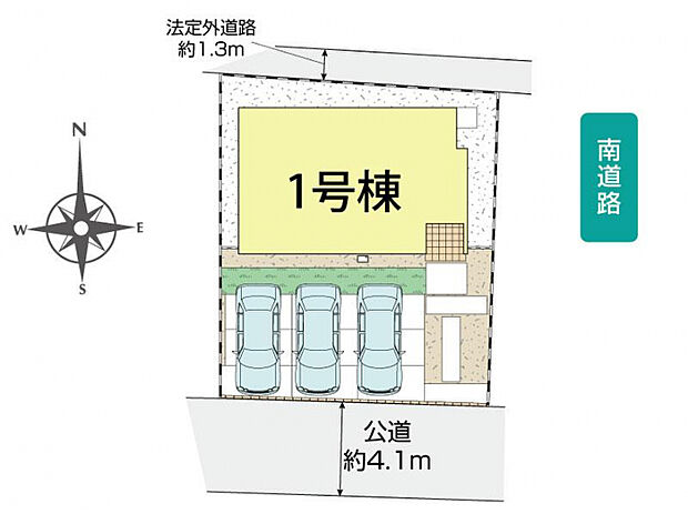 岡山市中区関4期1棟 区画図