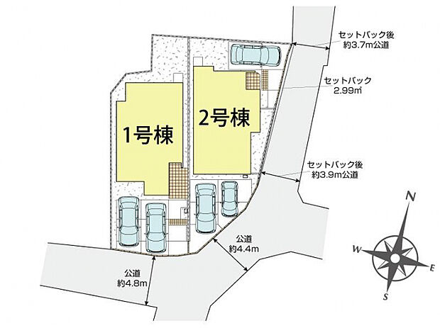 岡山市東区西大寺川口2棟 区画図