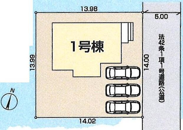 ゆとりの敷地５９坪超え！南庭あり！カースペースは並列３台分ございます。駐輪場として、来客時や将来お子様も車を持たれた時など何かと重宝します。物置スペースとして利用してもいいですね♪