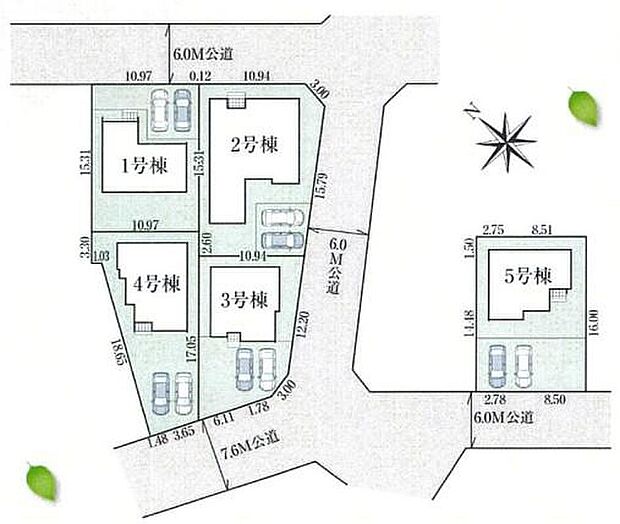 各棟、個性を持たせたカラーバリエーション。それぞれの間取りや外観が全て違い個性的ながらも統一感のある美しい街並み。きっと、お好みのお住まいが見つかります。