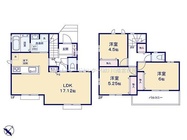 (1号棟)、3LDK、土地面積100.31m2、建物面積80.11m2