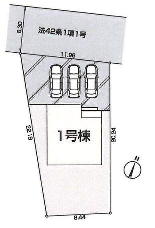ゆとりの敷地64坪超え!南庭付きの理想的なお住まいです♪カースペースはゆとりの3台駐車可能。駐輪場として、来客時や将来お子様も車を持たれた時など何かと重宝します。物置スペースとして利用しても◎♪
