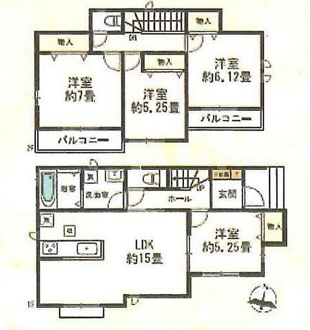 (C号棟)、4LDK、土地面積122.3m2、建物面積92.95m2