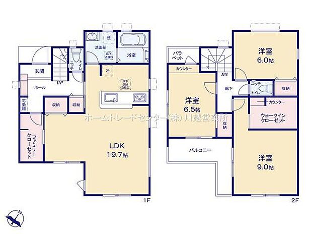 (１号棟)、3LDK、土地面積163.66m2、建物面積102.06m2