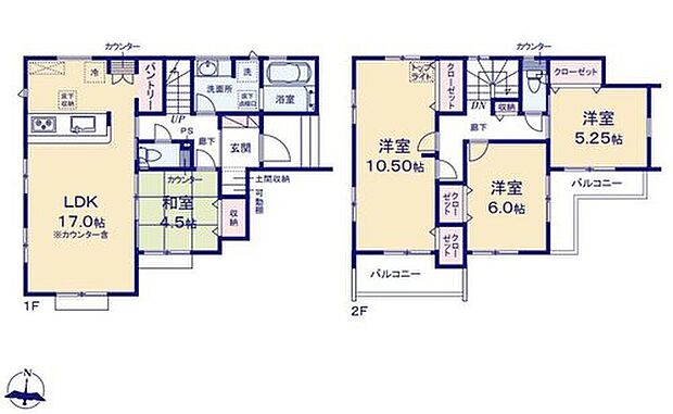 (２号棟)、価格4098万円、4LDK、土地面積172.01m2、建物面積110.4m2