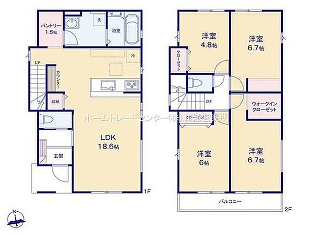 【4LDK】☆キッチンパントリー付き☆
キッチンのすぐ横の収納スペースはパントリーに最適♪家族が多いとすぐなくなってしまう水や食材をまとめ買いしても置き場所に困らないのはうれしいですね♪