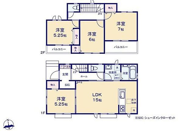 【4LDK】リビングに隣接する洋室を開放すると２０帖帖超えの大空間に！リビングの延長として広くお使いいただけます。キッズコーナーやお昼寝コーナーにも最適♪