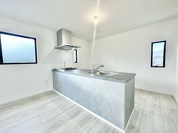 【キッチン】食洗機付きのシステムキッチンは、調理スペースも十分確保しており奥様も喜びます。