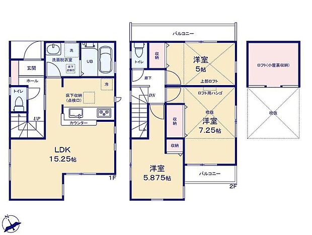(1号棟)、価格3,990万円、3LDK、土地面積81.07m2、建物面積77.35m2