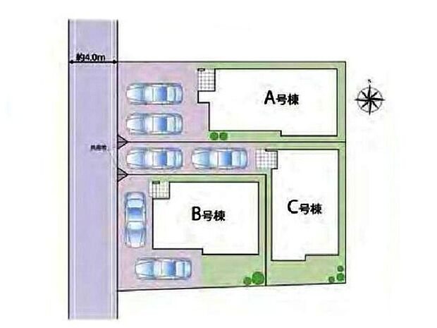 ≪区画図≫
カースペース2台分ご用意ございます♪
家族分の自転車を駐輪したり、来客用の駐車スペースとしてもお使いいただけます♪