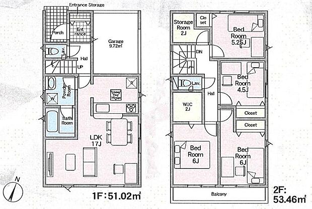 (1号棟)、価格3988万円、4LDK+S、土地面積102.16m2、建物面積104.48m2