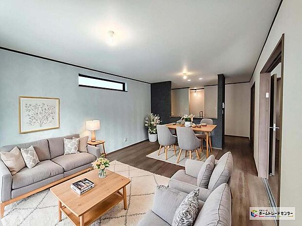 採光良好なリビングは、ご家族の憩いの空間。居心地の良い快適な安らぎの場所にもなりそうです。
※こちらはCGで画像を生成したイメージ画像になります。家具などは付いておりません。