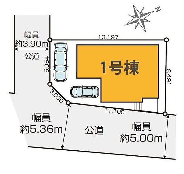 お車2台分の駐車スペースをご用意いたしました!角地につき開放感があります。陽当りも良く温かな陽光がお部屋にたっぷり注ぎます♪
