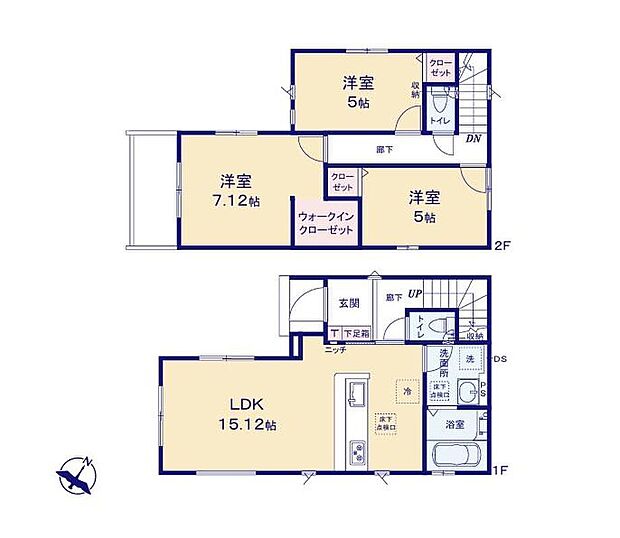 (１号棟)、価格3390万円、3LDK、土地面積85m2、建物面積79.9m2