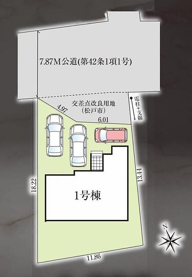 ≪全体区画図≫
駐車スペース3台分☆車通勤やお買物もラクラクです♪
急な来客時の駐車、ご家族分の自転車の駐輪にも便利です!