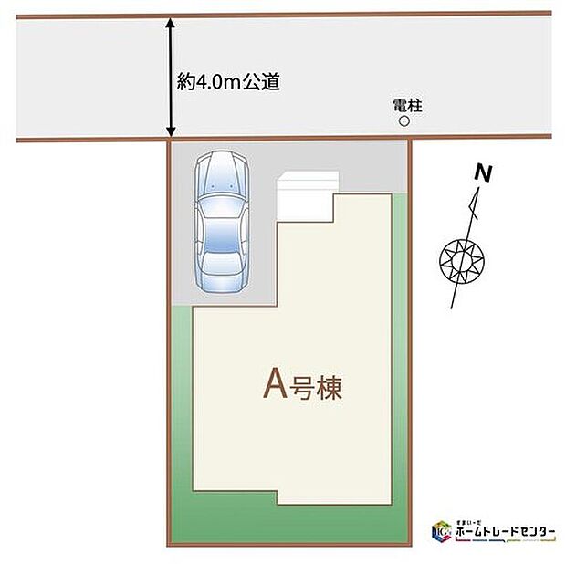 ≪区画図≫
お車から玄関までの距離が近いのでたくさんお買い物をした日も大丈夫♪雨の日も最小限の被害ですみます。車通りの少ない前面道路で小さなお子様がいても安心です。