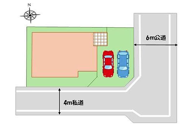 京成松戸線「五香」駅徒歩5分♪商業施設が揃い、お買物も便利な駅です◎2台を並列駐車できるゆとりあるカースペース完備♪