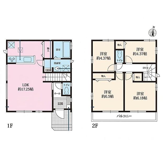 (A号棟)、価格5190万円、4LDK、土地面積101.91m2、建物面積89.43m2