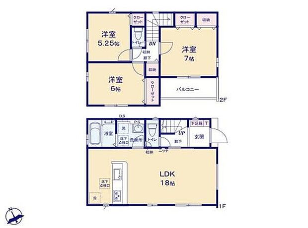 (7号棟)、価格3390万円、3LDK、土地面積117.97m2、建物面積85.69m2


