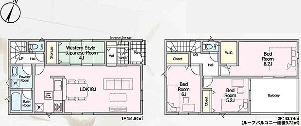 (1号棟)、価格3788万円、4LDK、土地面積123.97m2、建物面積95.58m2