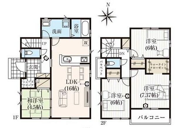 【4LDK】土地面積194.06m2（58.70坪）のゆとりある敷地♪快適性と安全性を追求した充実の設備。優しい陽の光が心地よいLDK。充実の設備仕様で暮らしをサポート！デザイン性と機能性を両立させたお住まいです。