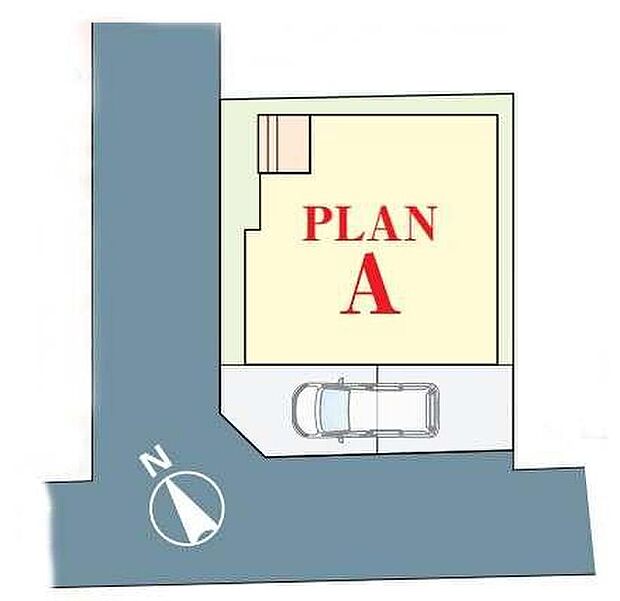 【全体区画図】陽当たりと風通しに恵まれた南西角地の立地！