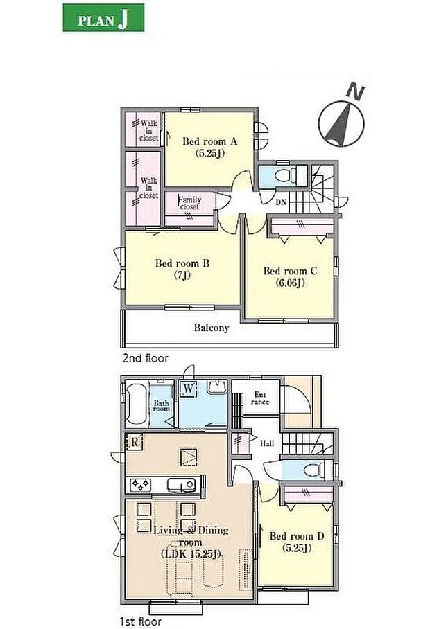 【4LDK】収納力豊富なウォークインクローゼットを設置。
洋服や小物類など、目的に応じてすっきり美しい収納を実現します。