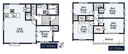 対面システムキッチン採用の広々約19帖のＬＤＫ♪
リビング続きの和室は、客間やお子様のお昼寝場所にも重宝しそうです♪ 