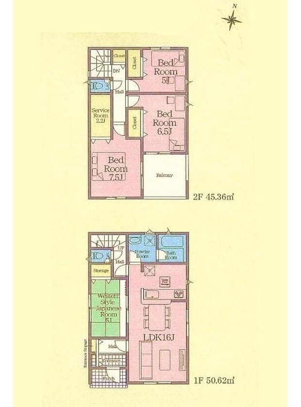 【4LDK】●2階主寝室は広々7.5帖！2.2帖の大型収納スペース付きでお部屋がスッキリ片付きます◎
●水回り集中設計で毎日の家事がスムーズに！時短を叶えて生活にゆとりをもたらします♪