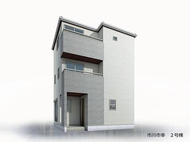 【完成予想図(外観)】【2号棟】一戸建ての大きなメリットは、「自分の土地」を自由に使えること。好きなペットが飼えるほか、車やバイクのお手入れなど様々な趣味を楽しめます♪