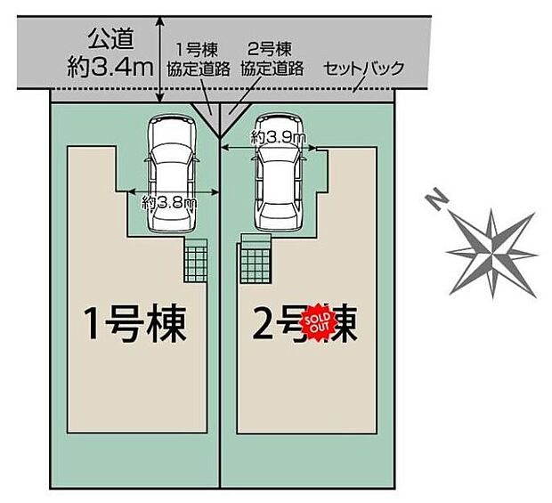 【全体区画図】JR総武線「市川」駅まで徒歩19分♪
