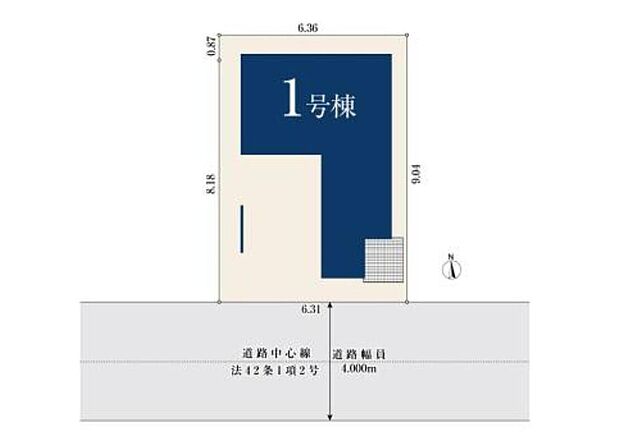 【全体区画図】カースペース1台可♪
車通りの少ない前面道路 小さなお子様がいても安心です☆