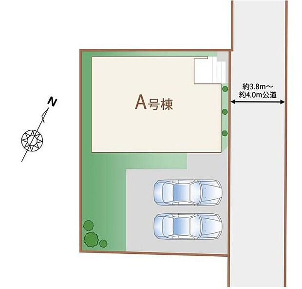 【全体区画図】前面道路は車通りの少ない道路です♪庭先6.6mと奥行きがあり陽当り・開放感良好!
最寄り駅までのアクセスも良く、市街地にも近いので生活利便性にも優れた立地です♪